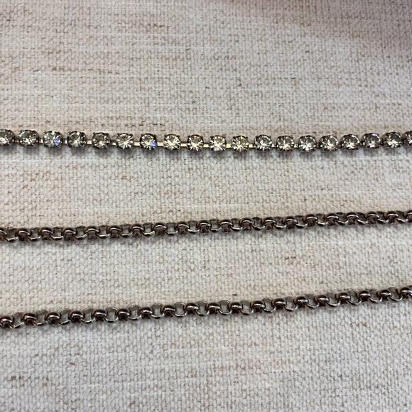 Vintage Rhinestone Chain Belt - Picture 1 of 2